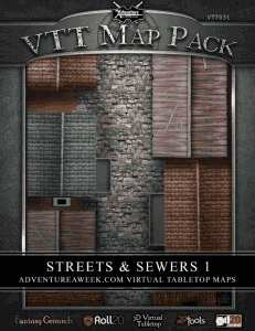 Click to View Map Previews of VTT Map Pack: Streets & Sewers 1