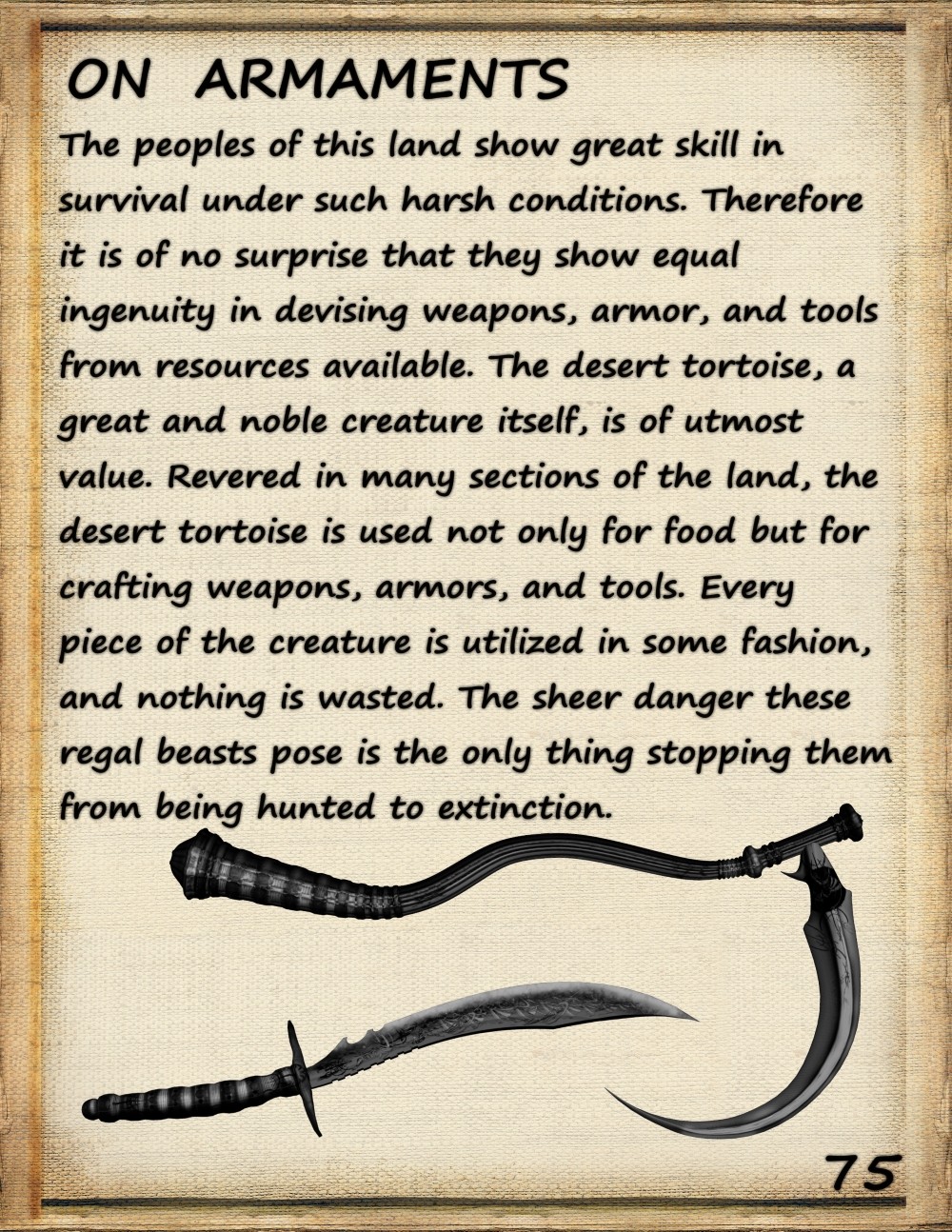 pilgrim's guide armaments