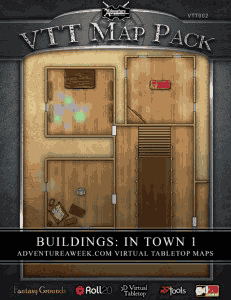 Click to View Map Previews of VTT Map Pack: Buildings: In Town 1