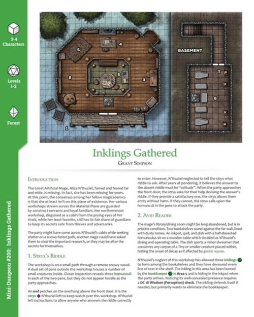 Mini-Dungeon #200: Inklings Gathered - Image 2