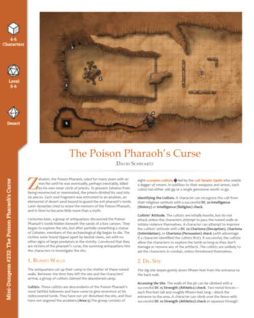 Mini-Dungeon #232: The Poison Pharaoh's Curse - Image 2