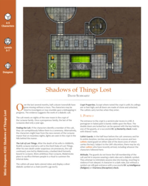 Mini-Dungeon #243: Shadows of Things Lost - Image 2