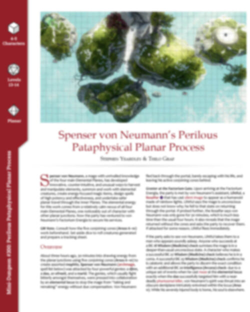 Mini-Dungeon #300 Spenser von Neumann’s Perilous Pataphysical Planar Process - Image 2